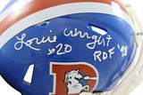 Louie Wright Autographed Denver Broncos TB Mini Helmet Beckett Witness 55379