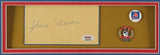 Hank Aaron Signed Atlanta Braves Framed Cut Display w/ Jersey & 715 HR Pins/ PSA