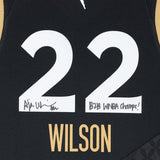 A'ja Wilson Aces 2023 WNBA Finals Champ Signed Nike 2023 Rebel Jersey w/Insc