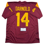 Autographed/Signed Sam Darnold USC Southen Cal Maroon College Jersey Steiner COA