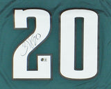 Brian Dawkins Signed Philadelphia Eagles M&N '96 Green NFL Jersey -Beckett Auth.