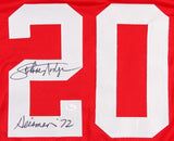 Johnny Rodgers Signed University of Nebraska Career Highlight Stat Jersey (JSA)