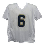 Jeremiah Owusu-Koramoah Autographed College Style White XL Jersey BAS 33989