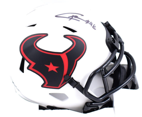 Christian Harris Autographed Texans Lunar Speed Mini Helmet- Beckett W Hologram