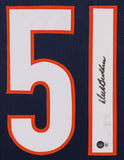 Dick Butkus Signed Chicago Bears 35x43 Framed Jersey (Beckett) 8xPro Bowl L.B.