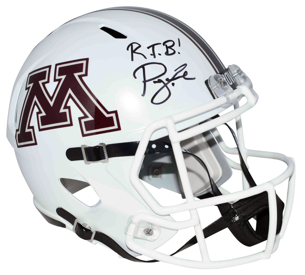 PJ FLECK AUTOGRAPHED SIGNED MINNESOTA GOPHERS FULL SIZE SPEED HELMET B ...