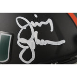 Jimmy Johnson Autographed Miami Hurricanes Alt Nights Mini Helmet Beckett 50132