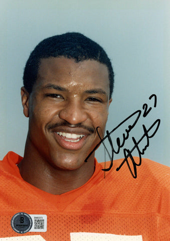 Steve Atwater Autographed/Signed Denver Broncos 5x7 Photo BAS 45100