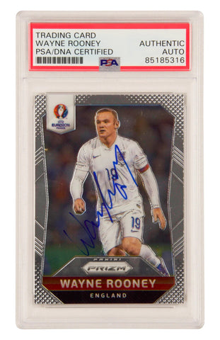 Wayne Rooney Signed 2016 Panini Prizm UEFA Euro Competitions - PSA Authentic