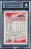 North Stars Larry Murphy Authentic Signed 1989 Topps #128 Card BAS Slabbed