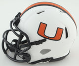Michael "Playmaker" Irvin Signed Miami Hurricanes Speed Mini Helmet (Beckett) WR
