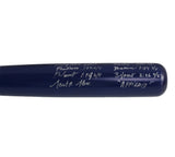 Multi-Signed Horse Racing Custom Cooperstown Triple Crown Blue Bat with 5 Sigs
