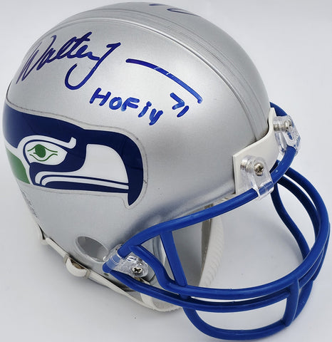 Steve Hutchinson & Walter Jones Autographed Seahawks Mini Helmet Beckett
