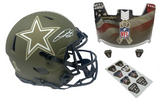 CEEDEE LAMB Autographed Cowboys STS Ribbon Ed. Authentic Speed Helmet FANATICS