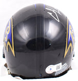 Ed Reed Autographed Baltimore Ravens Mini Helmet w/HOF - Beckett W Hologram