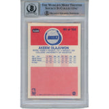 Hakeem Olajuwon Signed 1986 Fleer #82 Grade 10 Auto Beckett 42267