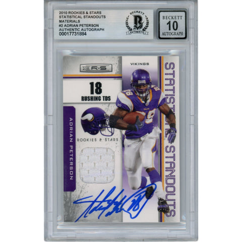 Adrian Peterson Autographed '10 Panini RS Patch/150 Trading Card Beckett 49817
