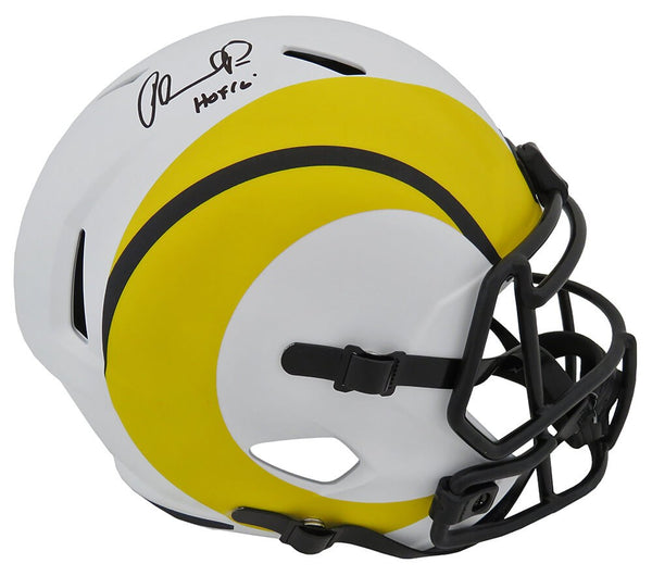 Orlando Pace Signed Rams Lunar Eclispe Riddell F/S Rep Helmet w/HOF'16 -(SS COA)