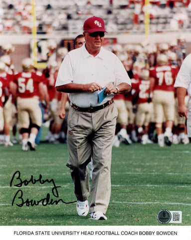 Bobby Bowden Signed Florida State Seminoles 8x10 Photo Beckett 47293