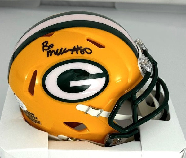 Packers Receiver BO MELTON Signed Riddell Speed Mini Helmet AUTO - JSA