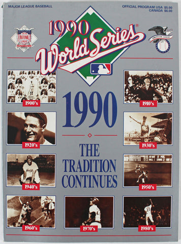 1990 World Series Athletics vs. Reds Tradition Continues World Series Magazine 3