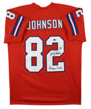 Vance Johnson Signed Denver Broncos Jersey Inscribed "Orange Crush" (Beckett) WR