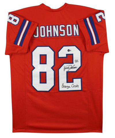 Vance Johnson Signed Denver Broncos Jersey Inscribed "Orange Crush" (Beckett) WR
