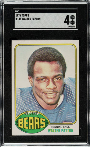 Walter Payton 1976 Topps #148 Chicago Bears Rookie Card SGC VG-EX 4