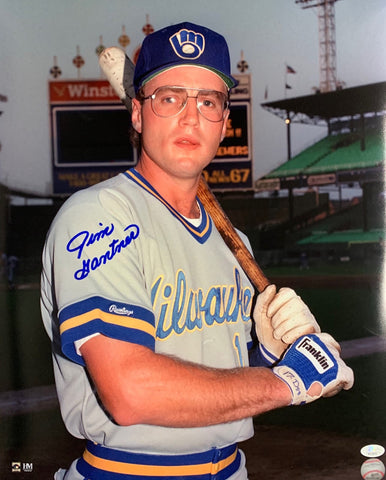Milw Brewers 1982 AL Champion JIM GANTNER Signed 16x20 Photo #2 AUTO - JSA