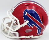 JIM KELLY AUTOGRAPHED BILLS 1987-01 THROWBACK RED MINI HELMET BECKETT 241391