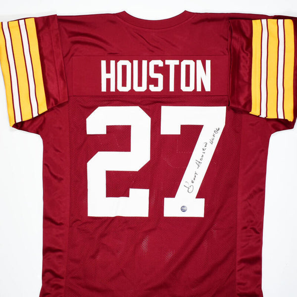 Kenny Houston Autographed Maroon Pro Style Jersey w/HOF- Prova *Black