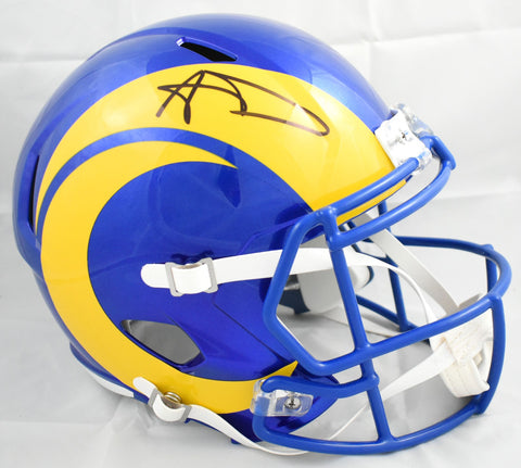 Aaron Donald Autographed Los Angeles Rams F/S Speed Helmet - Beckett W Holo