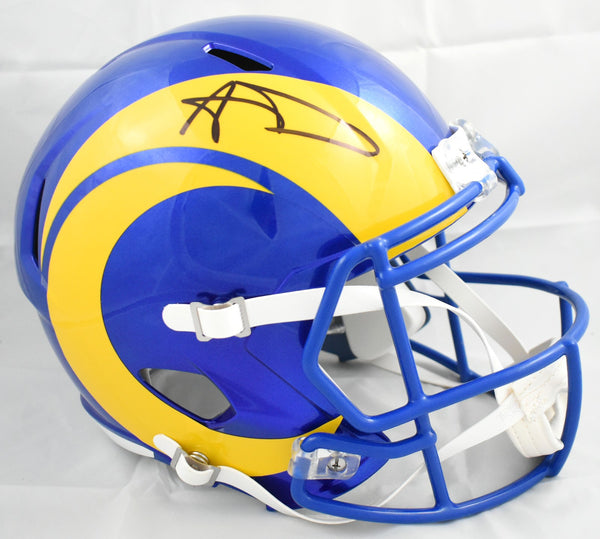 Aaron Donald Autographed Los Angeles Rams F/S Speed Helmet - Beckett W Holo