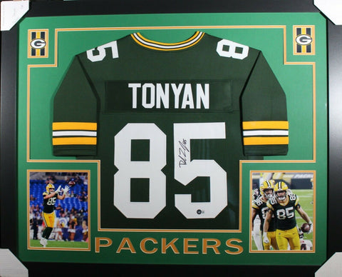 ROBERT TONYAN (Packers green SKYLINE) Signed Autographed Framed Jersey Beckett