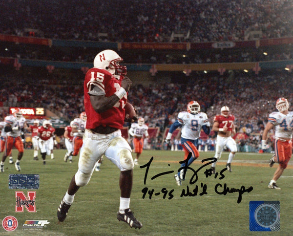 TOMMIE FRAZIER AUTOGRAPHED NEBRASKA CORNHUSKERS VS FLORIDA 8x10 PHOTO COA