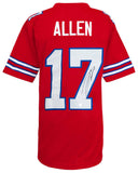 Josh Allen (BILLS) Signed Red Custom Football Jersey -(BECKETT COA)