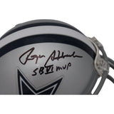Roger Staubach Autographed Dallas Cowboys VSR4 Mini Helmet SB MVP Beckett 46595