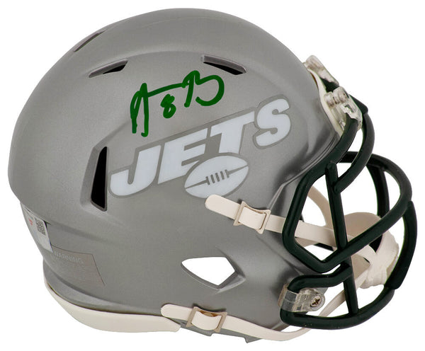 Aaron Rodgers Signed NY Jets FLASH Riddell Speed Mini Helmet - (FANATICS COA)
