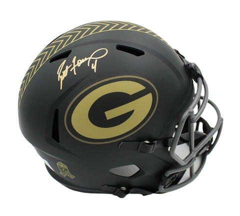 Brett Favre Signed Green Bay Packers Speed Full Size Salute to Service 4 Helmet