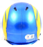 Kurt Warner Autographed Los Angeles Rams Speed Mini Helmet - Beckett W Hologram