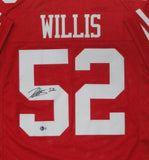 49ers PATRICK WILLIS Signed Custom Replica San Francisco Jersey AUTO - BAS