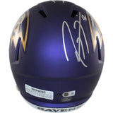 Ray Lewis Autographed Baltimore Ravens F/S 2026 ALT #1 Helmet Beckett WIT 57527