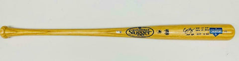 COREY SEAGER Autographed WS Statistic 2020 World Series Bat FANATICS LE 1/6