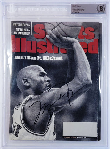 Michael Jordan Autographed SI 1998 Bulls Auto Grade Mint 9 Beckett 14880245