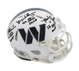 Rypien/Theismann/Williams Signed Commanders Speed STS3 NFL Mini Helmet w/ Inscr.