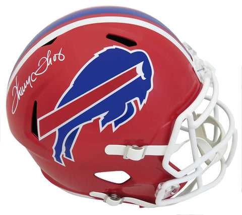 Thurman Thomas Signed Bills Throwback Riddell Full Size Speed Rep Helmet- SS COA