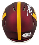 Commanders Frankie Luvu Authentic Signed Speed Mini Helmet BAS Witnessed