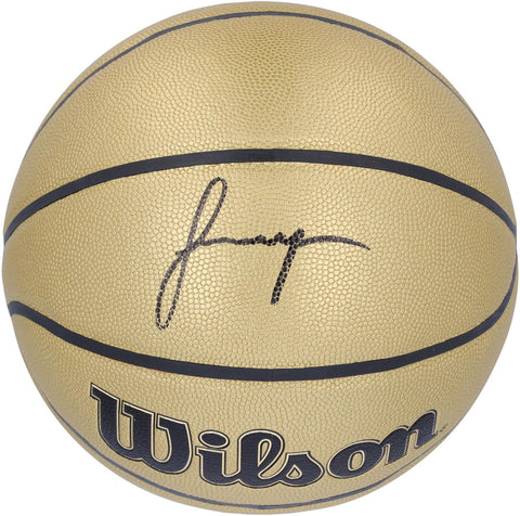 Jalen Green Houston Rockets Autographed Gold Wilson Basketball