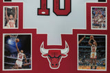 FRAMED CHICAGO BULLS BJ ARMSTRONG AUTOGRAPHED SIGNED INSCRIBED JERSEY JSA COA