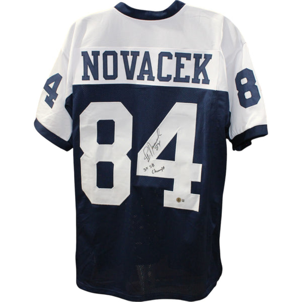 Jay Novacek Signed Pro Style Thanksgiving XL Jersey 3x SB Champ Beckett 49740